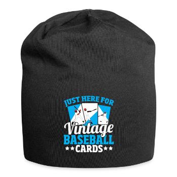 Nur hier für Vintage-Baseball-Karten Baseball - Jersey-Beanie - Schwarz - Vorne