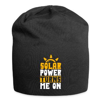 L’énergie solaire me tourne vers les énergies renouvelables - Bonnet en jersey - noir - Devant