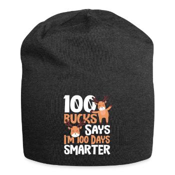 100 dollars disent que je suis 100 jours plus intelligent 100 jours - Bonnet en jersey - charbon - Devant