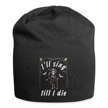 I’ll sing till I die - Halloween Skelett - Jersey-Beanie - Schwarz - Vorne