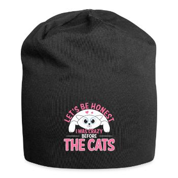 Let's face it, I've been crazy about cats - Jersey Beanie - black - Front