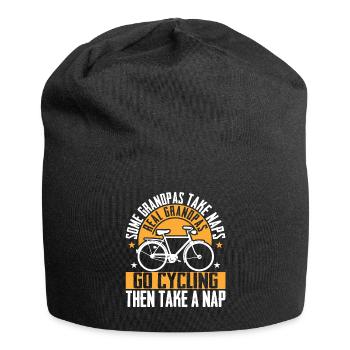 Manche Großväter Machen Nickerchen Ich Fahre Rad - Jersey-Beanie - Schwarz - Vorne
