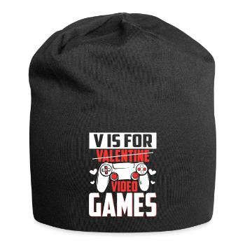 V est pour les jeux vidéo - Valentine - Bonnet en jersey - noir - Devant