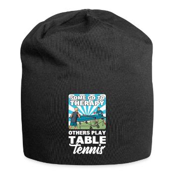 Certains vont en thérapie, d’autres jouent - Bonnet en jersey - noir - Devant
