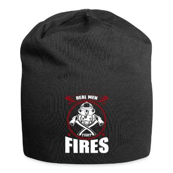 Echte Männer Bekämpfen Brände - Jersey-Beanie - Schwarz - Vorne