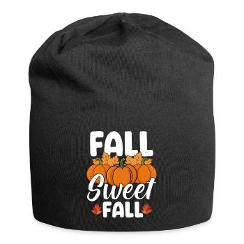 Herbst - Jersey-Beanie - Schwarz - Vorne
