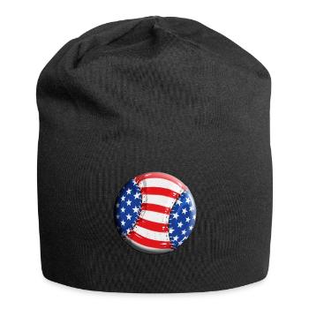 Kinder Baseball USA Fahne Design Baseballprofi - Jersey-Beanie - Schwarz - Vorne