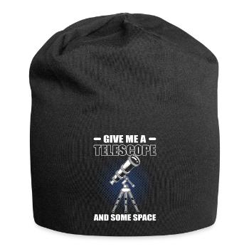 Donnez-moi un télescope et un voyage dans l’espace - Bonnet en jersey - noir - Devant