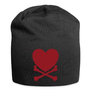 Cœur avec cadeau en os pour Heartbreaker - Bonnet en jersey - noir - Devant