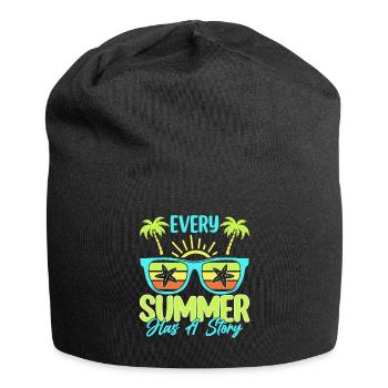 Jeder Sommer Hat Eine Geschichte - Jersey-Beanie - Schwarz - Vorne