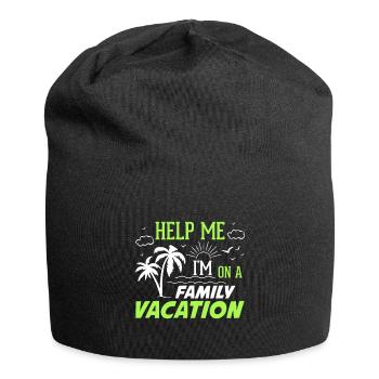 Hilfe Ich Bin Im Familienurlaub - Jersey-Beanie - Schwarz - Vorne
