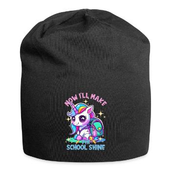 Schulkind Zur Einschulung Goodbye Kindergarten - Jersey-Beanie - Schwarz - Vorne