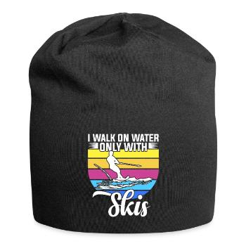 I walk on the water only with skis - Jersey Beanie - black - Front