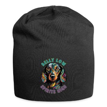 Hunde Spruch Dachshund Design für Hundeliebhaber - Jersey-Beanie - Schwarz - Vorne