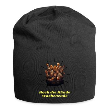 Hoch die Hände Wochenende - Jersey-Beanie - Schwarz - Vorne