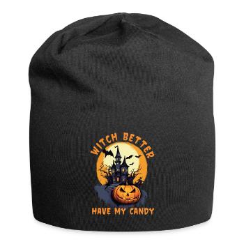 Design d’Halloween pour la fête d’Halloween - Bonnet en jersey - noir - Devant