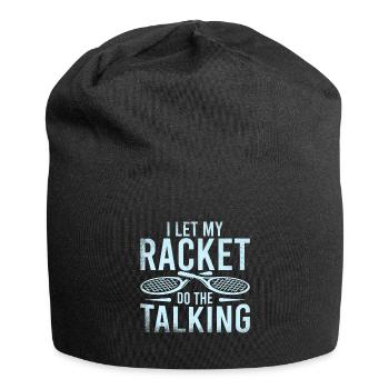 I let my bat do the talking - Jersey Beanie - black - Front