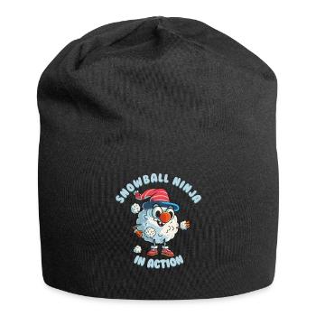 Bataille de boules de neige - Snowball Ninja en action - Bonnet en jersey - noir - Devant