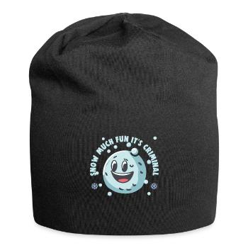 Snowball Fight Crew - Snow much fun it's criminal - Jersey Beanie - black - Front