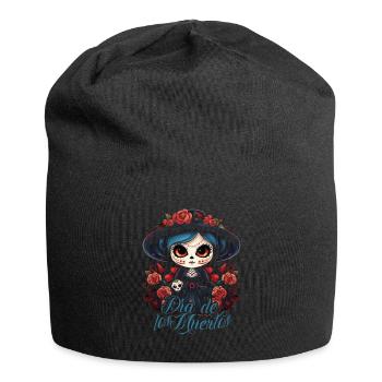 Dia de los Muertos Mexico Jour des morts Design - Bonnet en jersey - noir - Devant