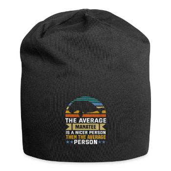 The average manatee is a nicer person Manatees - Jersey Beanie - black - Front