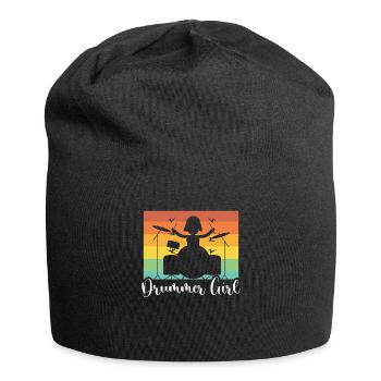 Schlagzeuger in einer Band | Drummer Musiker - Jersey-Beanie - Schwarz - Vorne