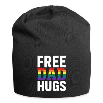Kostenlose Papa Umarmungen - Jersey-Beanie - Schwarz - Vorne