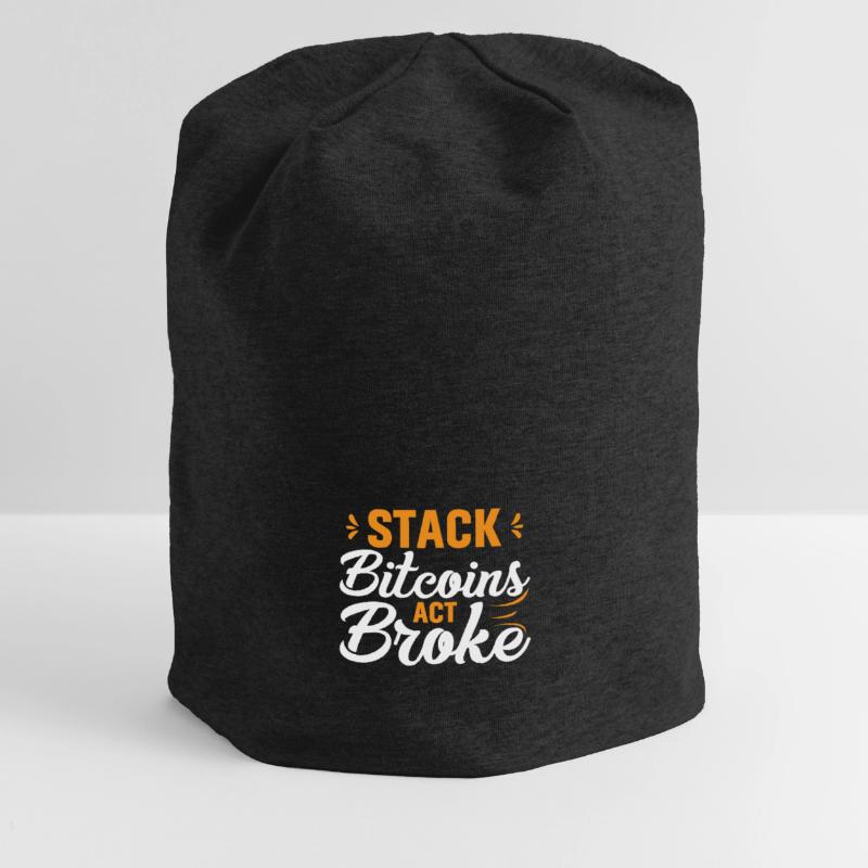 Stack Bitcoins Oder Sei Pleite Jersey-Beanie