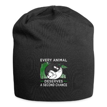 Hunderettungs Designs Für Tierrechtsaktivisten - Jersey-Beanie - Schwarz - Vorne
