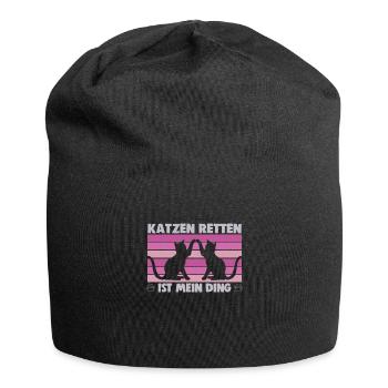Hunderettungs Designs Für Tierrechtsaktivisten - Jersey-Beanie - Schwarz - Vorne