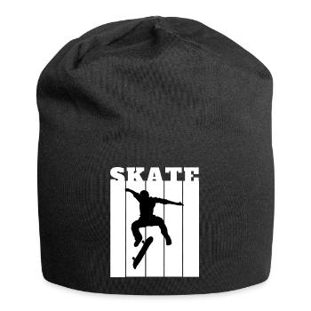 Skateboard Skate Skateboard Skater Skater Fan de skate - Bonnet en jersey - noir - Devant