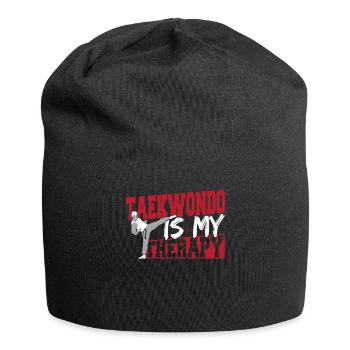 Martial Arts Taekwondo Is My Therapy Tae kwon do - Jersey Beanie - black - Front