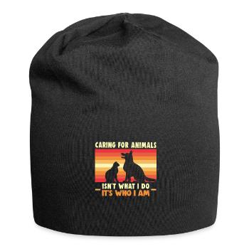 Hunderettungs Designs Für Tierrechtsaktivisten - Jersey-Beanie - Schwarz - Vorne