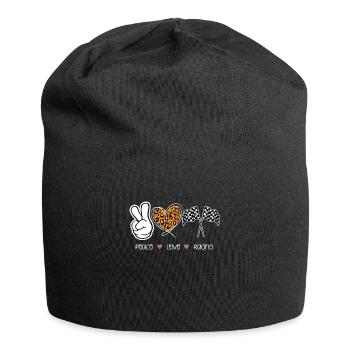 Peace Love Racing Race Track Racing Car - Jersey Beanie - black - Front