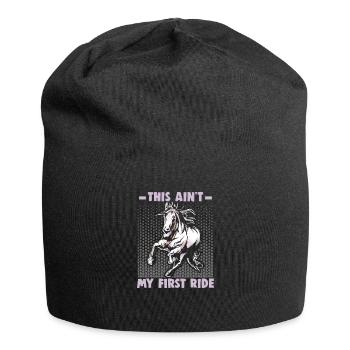 Equitation et design équestre pour les amoureux des chevaux - Bonnet en jersey - noir - Devant