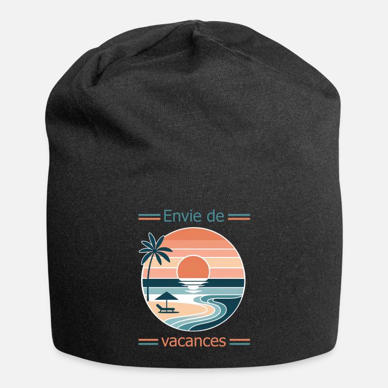 Brauchen Sie Urlaub - Jersey-Beanie - Schwarz