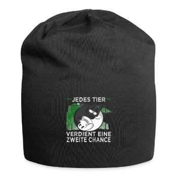 Hunderettungs Designs Für Tierrechtsaktivisten - Jersey-Beanie - Schwarz - Vorne