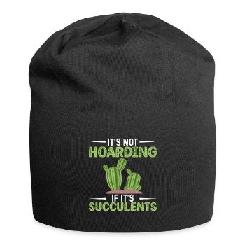 Succulents are not hoarding - Jersey Beanie - black - Front