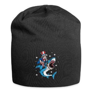 Independence Day USA American Rides Shark - Jersey Beanie - black - Front