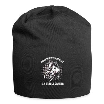 Reiter und Reitsport Design für Pferdeliebhaber - Jersey-Beanie - Schwarz - Vorne