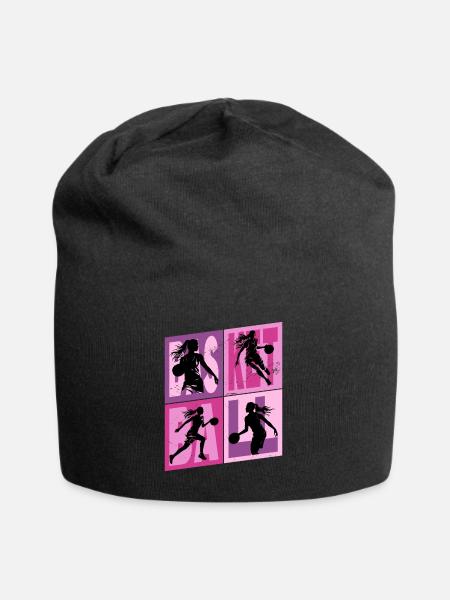 Basketball Frau Basketballerin Basketballspielerin - Jersey-Beanie - Schwarz