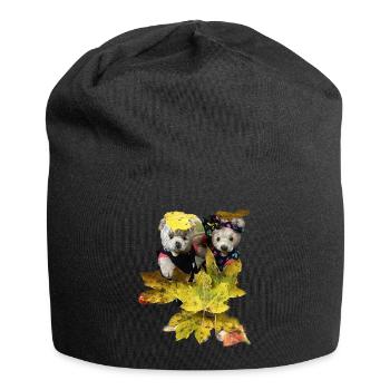 Josefine + Finn Herbst - Jersey-Beanie - Schwarz - Vorne