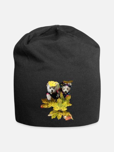 Josefine + Finn Herbst - Jersey-Beanie - Schwarz