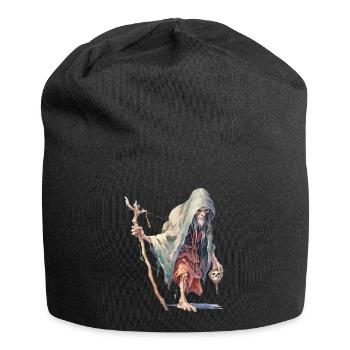 Gruseliger Waldmagier – Dark Fantasy Zauberer - Jersey-Beanie - Schwarz - Vorne