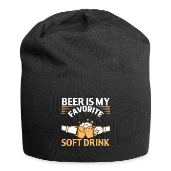 Beer is my favorite soft drink - Jersey Beanie - black - Front