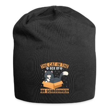 Le chat dans la boîte par le Dr Schrödinger - Bonnet en jersey - noir - Devant