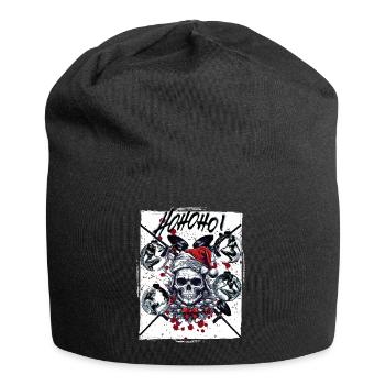 Dead paintballing santa says hohoho! - Jersey Beanie - black - Front