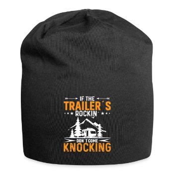 If the caravan wobbles, you don't knock - Jersey Beanie - black - Front