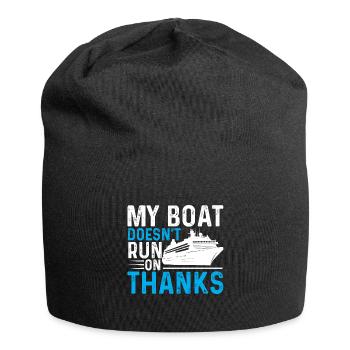 Mon bateau ne fonctionne pas avec des remerciements - Bonnet en jersey - noir - Devant