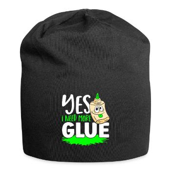 Ja, ich brauche mehr Leim Schleim Diy Flüssigkeit - Jersey-Beanie - Schwarz - Vorne